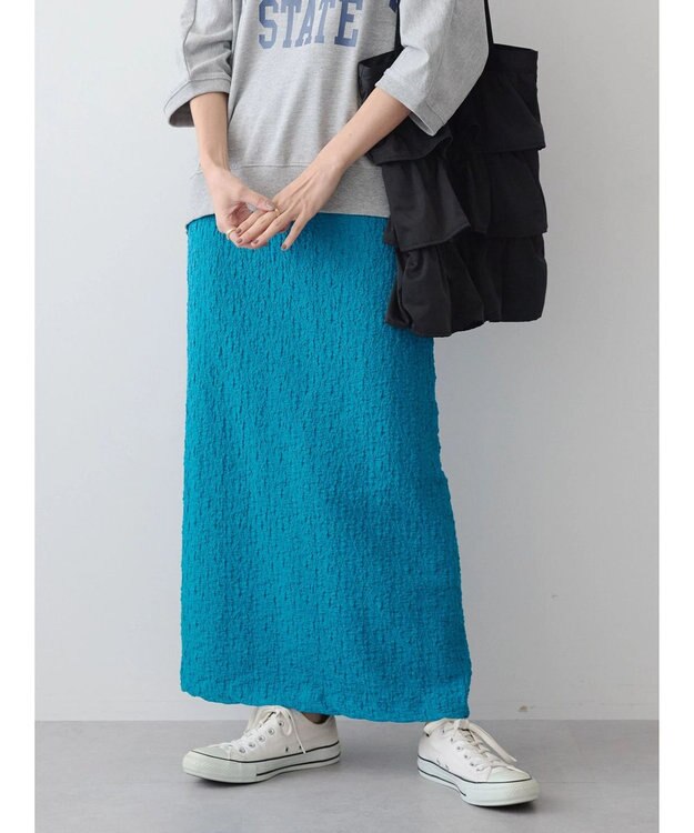 AMERICAN HOLIC フクレジャガードタイトスカート Blue