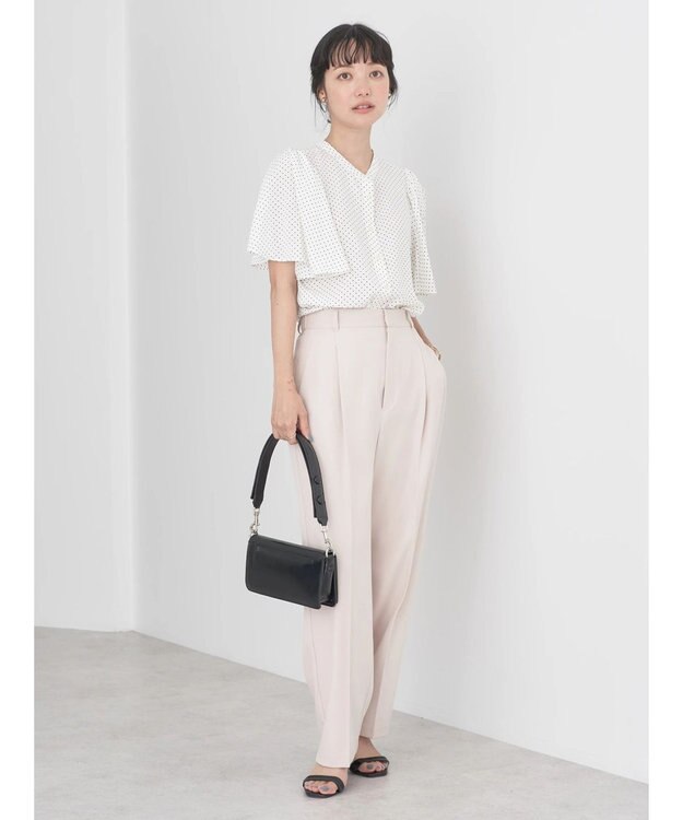 earth music&ecology リラックスストレートパンツ Beige