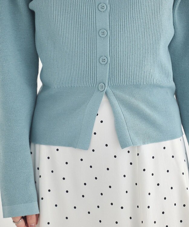 earth music&ecology 【2点SET】襟付きニットアンサンブル Blue