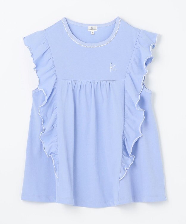 組曲 KIDS 【150-160㎝】フリフリフリル チュニック サックスブルー系