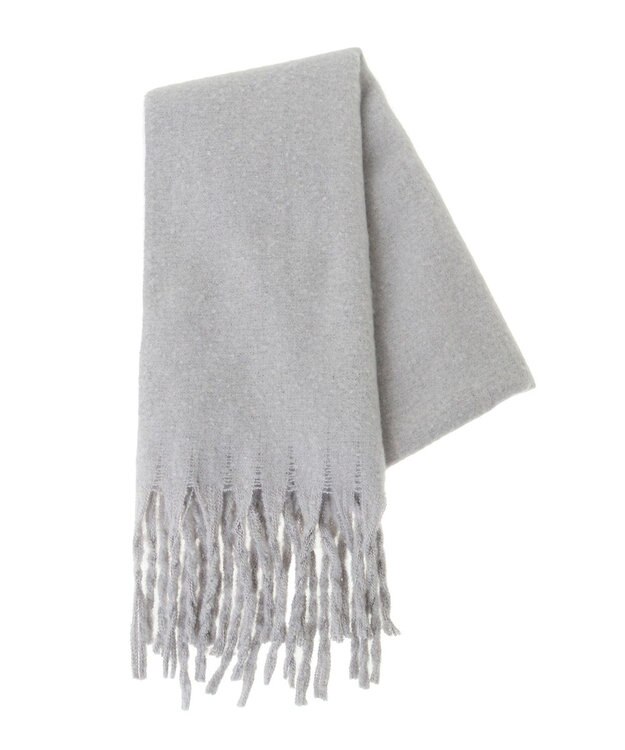 Green Parks ・ソリッドスラブニットマフラー Light Gray