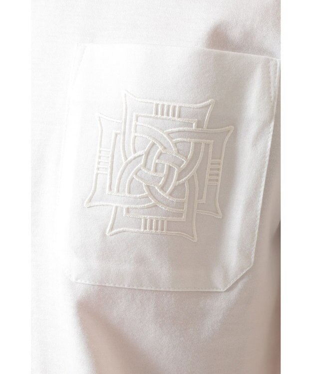 DAKS エンボスロゴ コットンTシャツ ホワイト