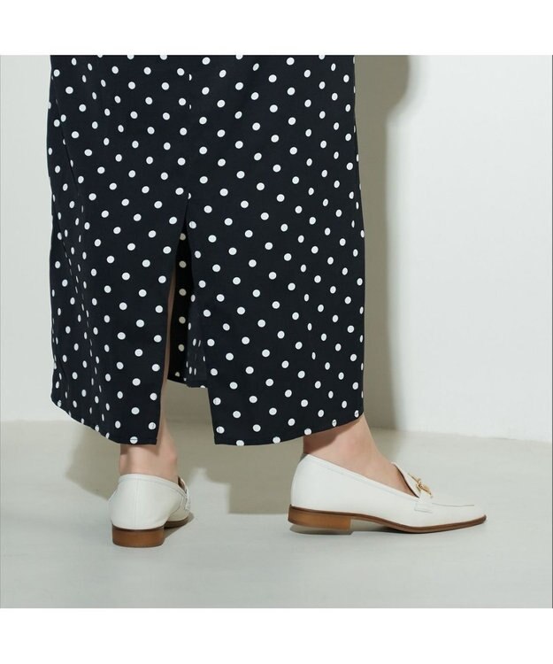 MODE ET JACOMO <carino>レザービットローファー アイボリー