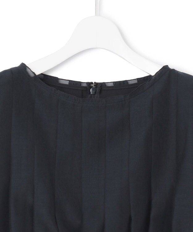 23区 【APPLAUDIR】グロッシーオーガンザ ドレス ネイビー系