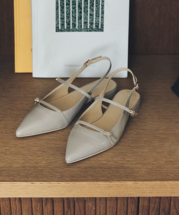YECCA VECCA バックストラップメリージェーンパンプス Beige
