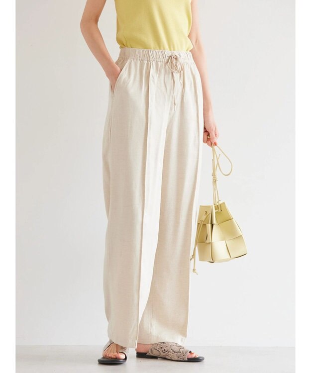 AMERICAN HOLIC リネンブレンドワイドイージーパンツ Light Beige