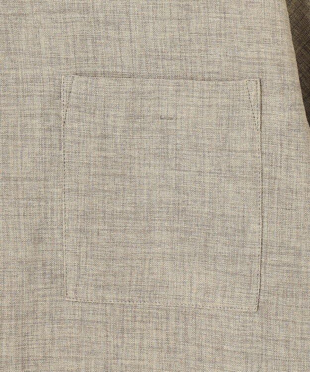 UNFILO MENS リネンライク シャツ グレー