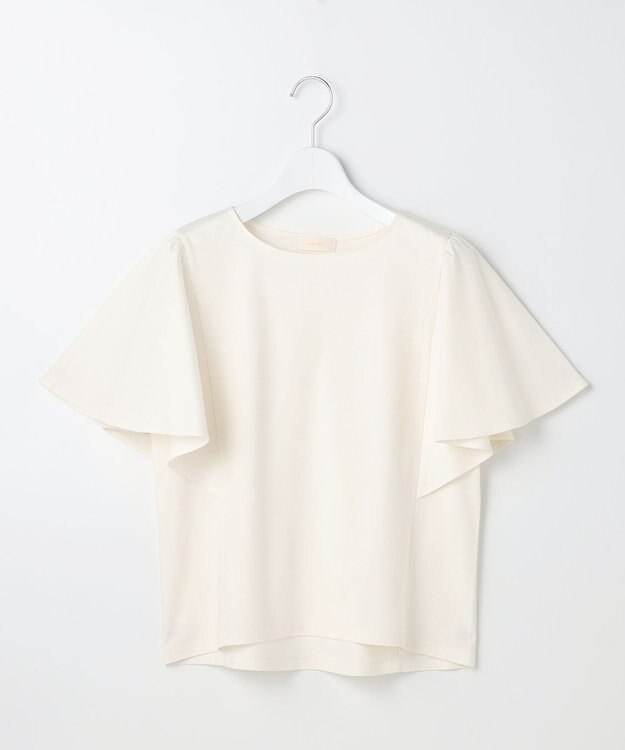 ANY SIS S 【シルクタッチさら魅せTシャツ】袖フレア プルオーバー アイボリー