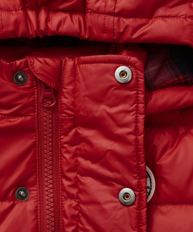 MIKI HOUSE HOT BISCUITS 【80-130cm】 ダウンジャケット コーラルレッド