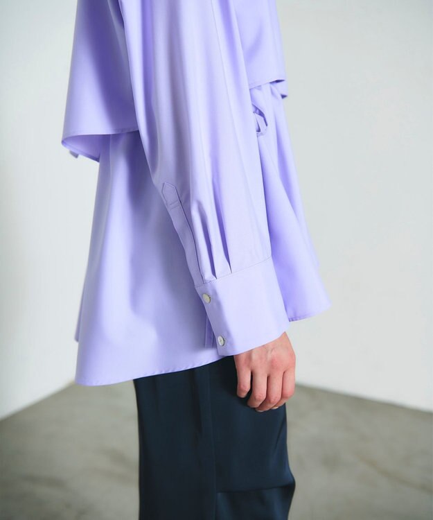 GRACE CONTINENTAL レイヤードドロストシャツ ラベンダー