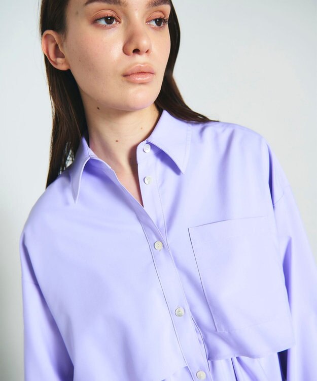 GRACE CONTINENTAL レイヤードドロストシャツ ラベンダー