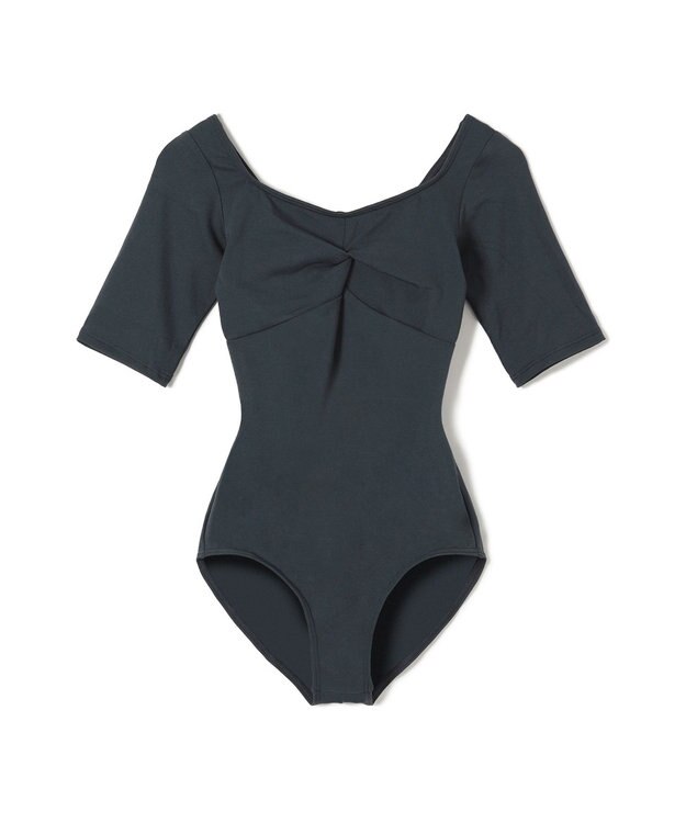 Chacott 5分袖レオタード ボトルグリーン