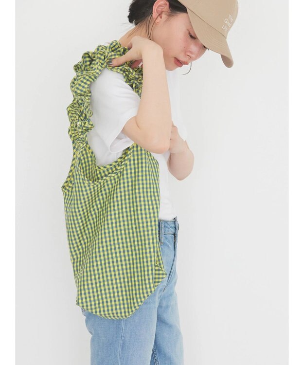 AMERICAN HOLIC ギンガムフリルバッグ Yellow