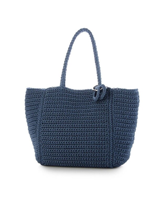 UNBILLION カシュカシュ cachecache / ベーシッククロッシェトート カゴバッグ ブルー