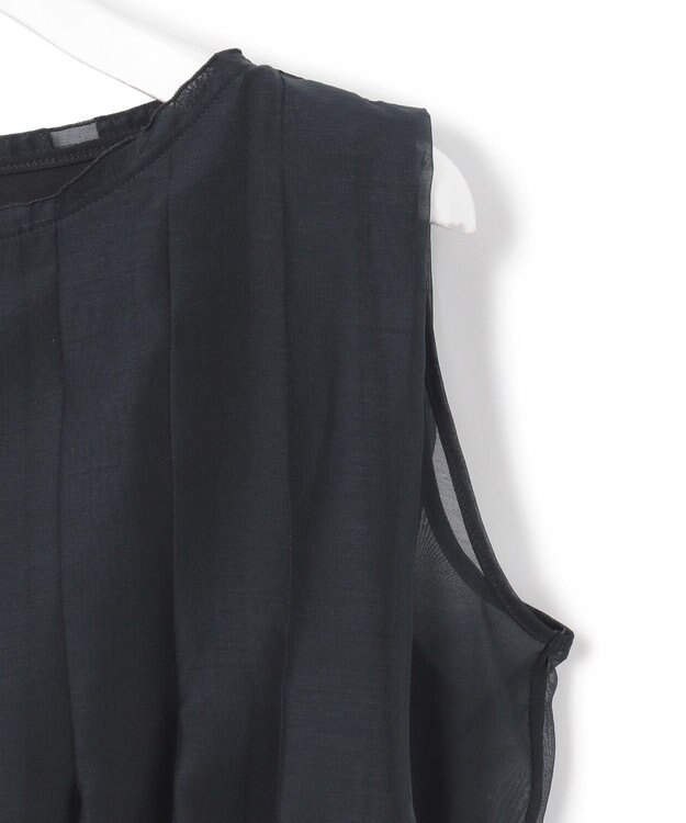 23区 【APPLAUDIR】グロッシーオーガンザ ドレス ネイビー系