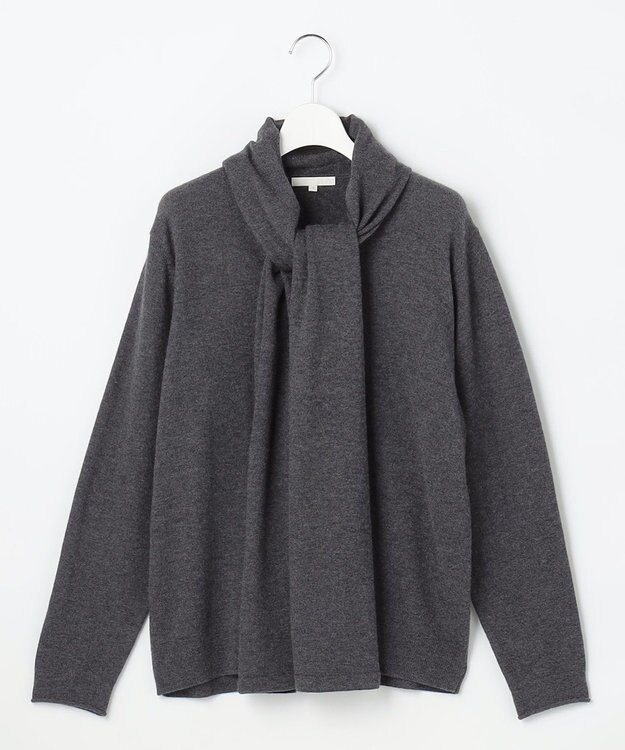 自由区 S 【SHIHOさん着用】ウールハイゲージVネック ニット チャコール