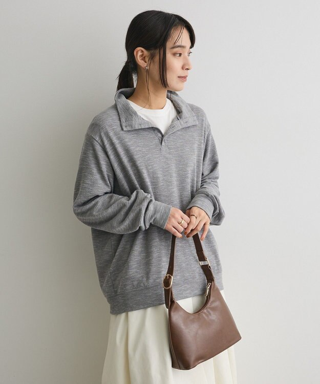 CRAFT STANDARD BOUTIQUE スタンドネックデザインプルオーバー Gray