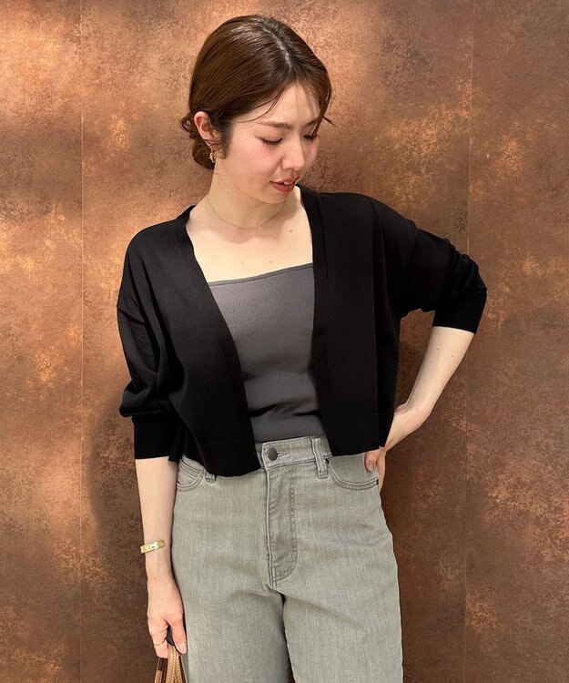 UNFILO カップ付きキャミソール チャコール