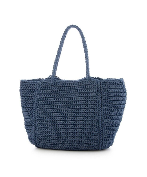 UNBILLION カシュカシュ cachecache / ベーシッククロッシェトート カゴバッグ ブルー