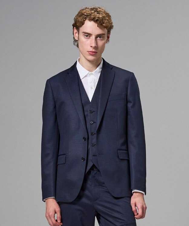 JOSEPH HOMME スプリングウールジャージー ジャケット ネイビー系