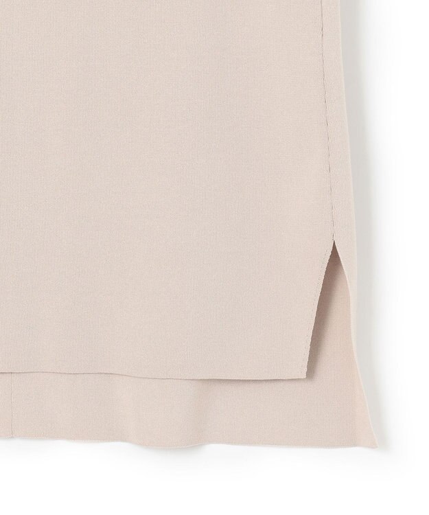 23区 S 【洗える】コットンポリエステル 半袖 ニット ベージュ系