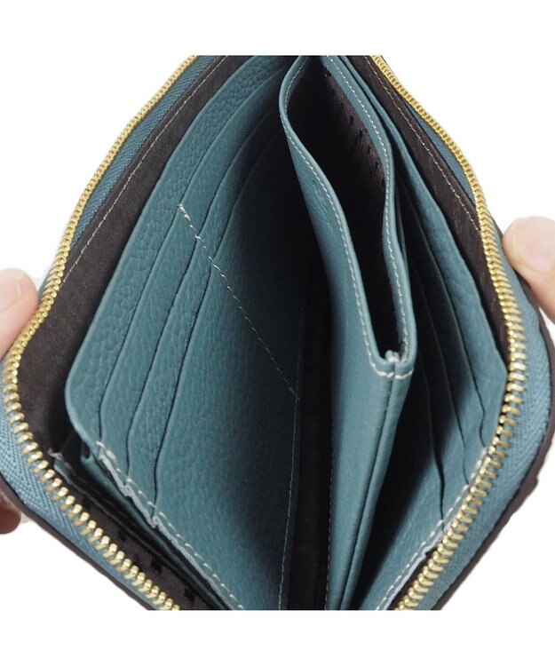 PELLE BORSA L字ファスナー長財布 Reinette Goods レネットグッズ 47184785 ブルーグレー