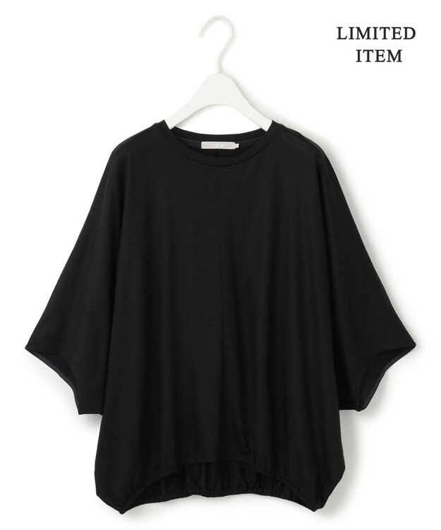 ICB L 【WEB限定・洗える】Ly.COハイゲージ ドルマンスリーブプルオーバー ブラック系