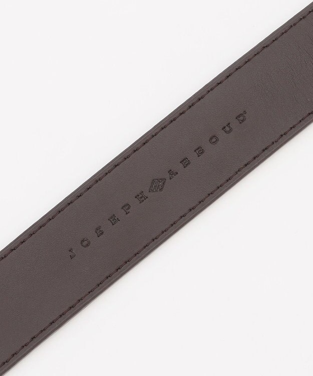 JOSEPH ABBOUD 【日本製】ディナオイルスクイーズ ベルト ダークブラウン系