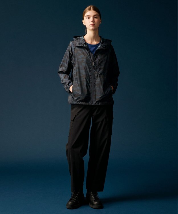 JOSEPH ABBOUD MOUNTAIN 【秋カラー/JAPANファブリック/吸水速乾】プレーティング天竺  アウトドアフォト Tシャツ ネイビー系