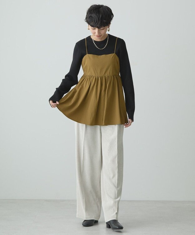 AMERICAN HOLIC ティアードキャミソール Camel