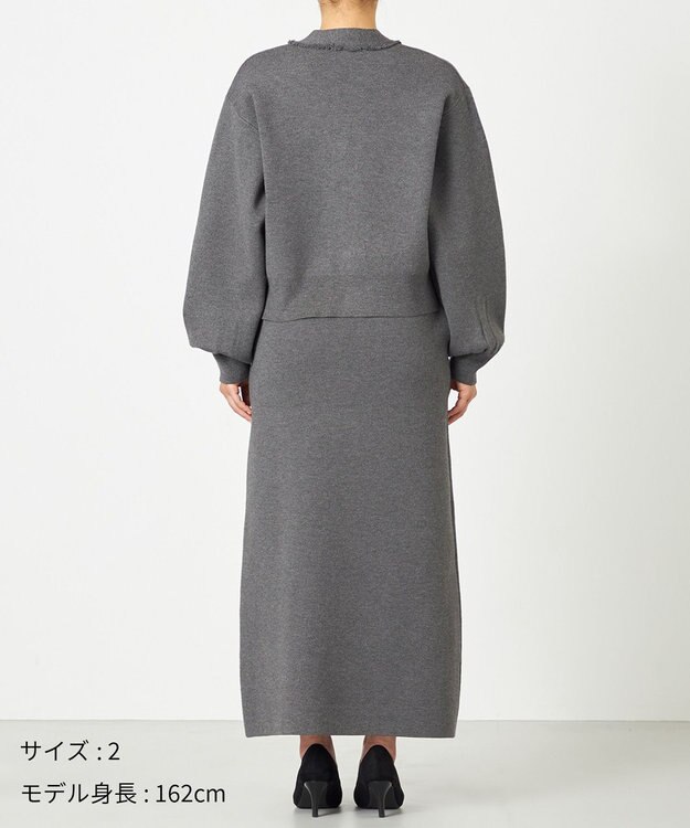 NAVE 【ReNAVE・洗える】スムースニット カーディガン グレー系