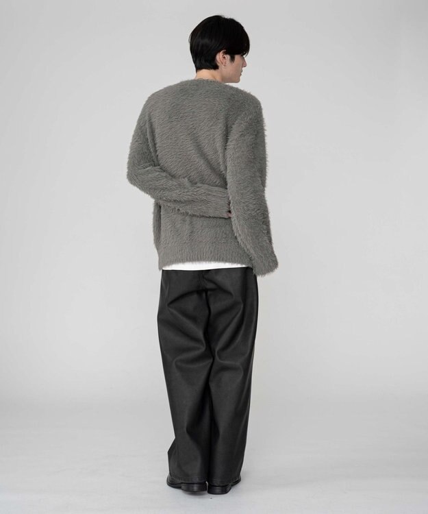 WEGO 【2025秋冬新作/ユニセックス着用ITEM/MLサイズ展開】フェザーニットプルオーバー グレー