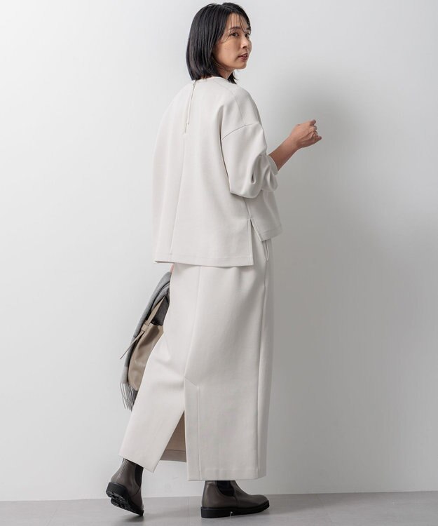 23区 【洗える】コンフォートダンボールジャージー カットソー ベージュ系