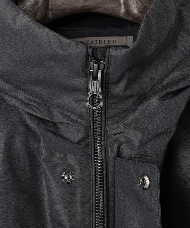GOTAIRIKU 【シーンレスに対応】ブライトシャンブレーミリタリーパーカ コート ブラック系8