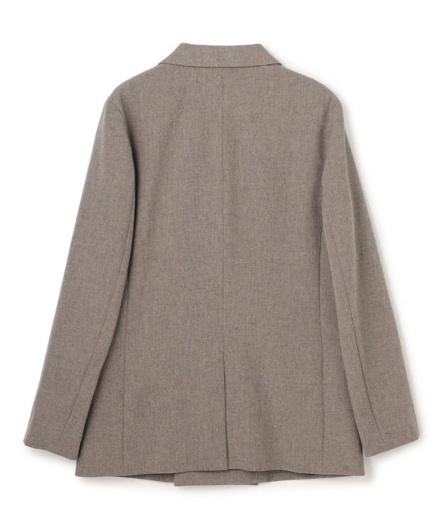 uncrave ウォッシャブルウールライクツイル ジャケット シャンブレーチャコール