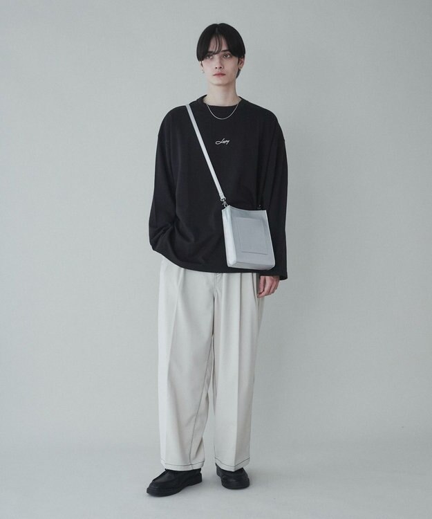 WEGO レザータッチスクエアショルダー シルバー