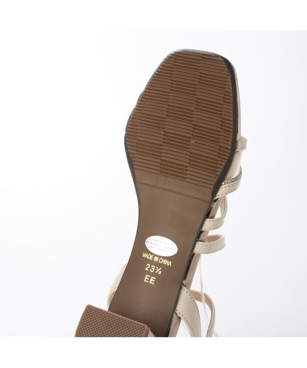 Riz raffinee <Riz raffinee>ラインストーン付きチュールストラップサンダル アイボリー