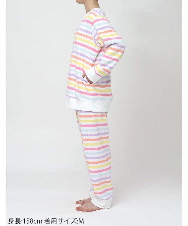 tsumori chisato SLEEP ツモリチサト パジャマ パイル(本体) あったか 長袖 長ズボン レディース UDW405 /ワコール ホワイト