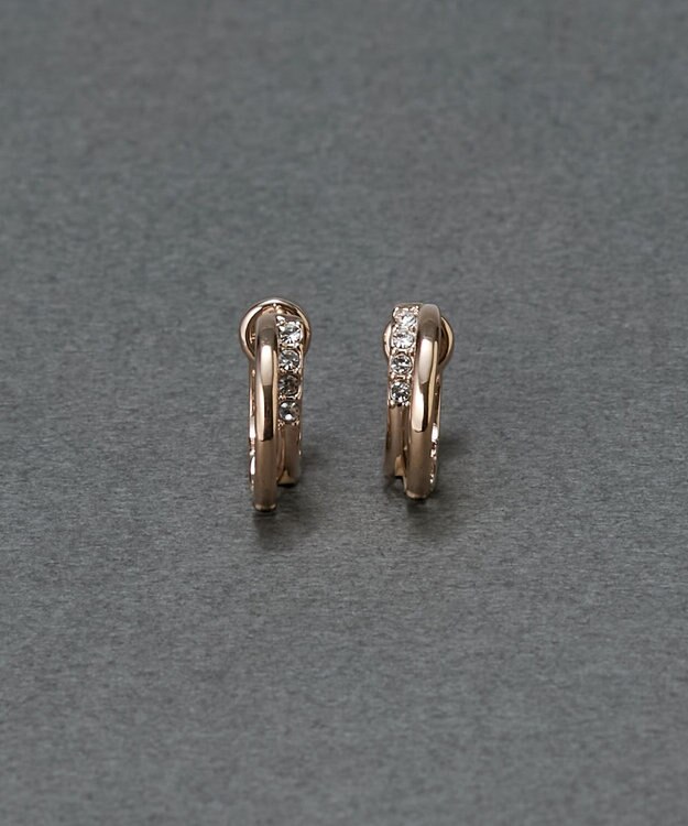 Phoebe 〈金属アレルギー対応〉ポイントビジューワンタッチピアス　シャンパンゴールド/ニッケルフリー シャンパンゴールド