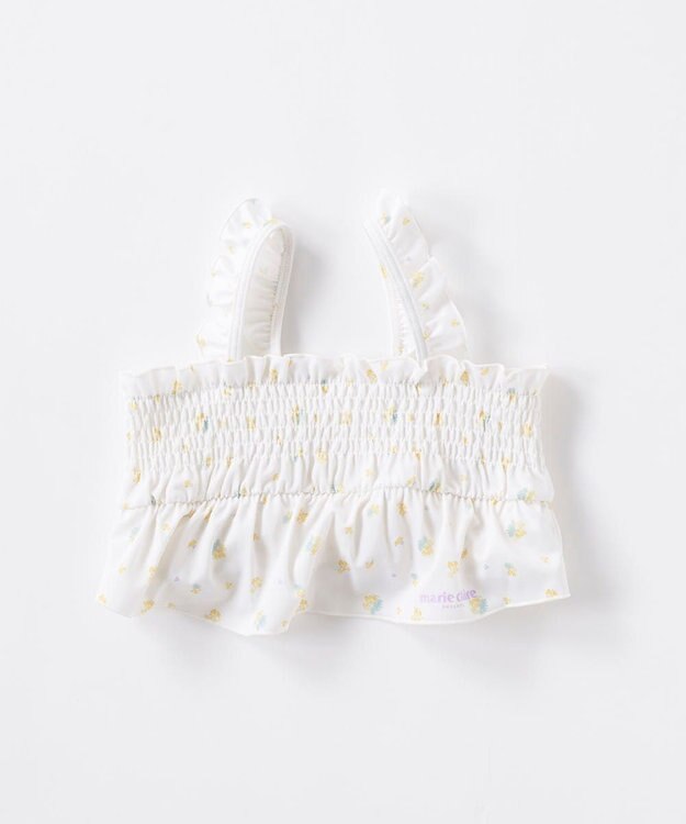 OP／FILA 【marie claire ENFANTS】シャーリングセパレート水着 ホワイト