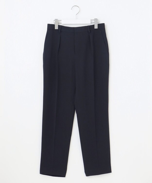 自由区 L 【セットアップ対応・接触冷感・UVケア・洗える】ライトストレッチテーパード パンツ ネイビー