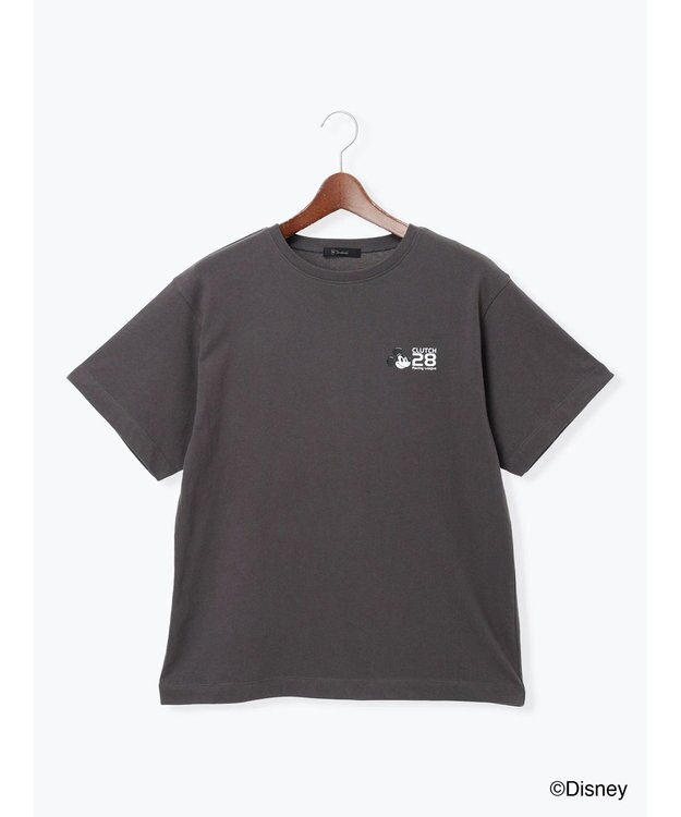 Te chichi 【Disney】MICKEY/ロゴプリントTシャツ チャコールグレー