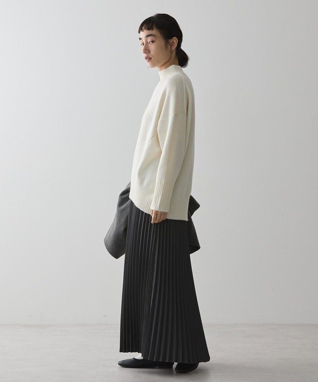 AMERICAN HOLIC サテンプリーツスカート Charcoal Gray