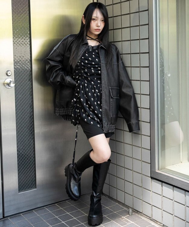 WEGO ドロストデザインキャミワンピース 柄1