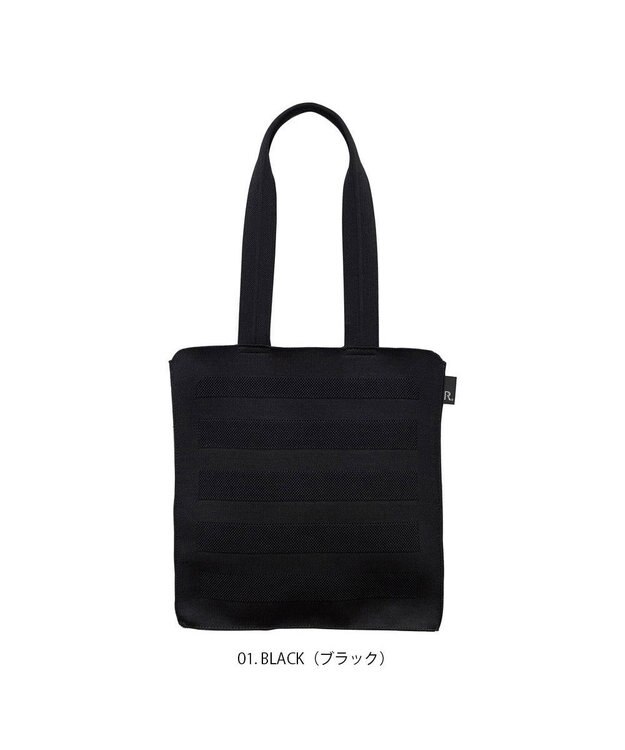 ROOTOTE 1152【A4サイズ収納】LT.アーキャトル.ストライプ.アミ-A 01：ブラック