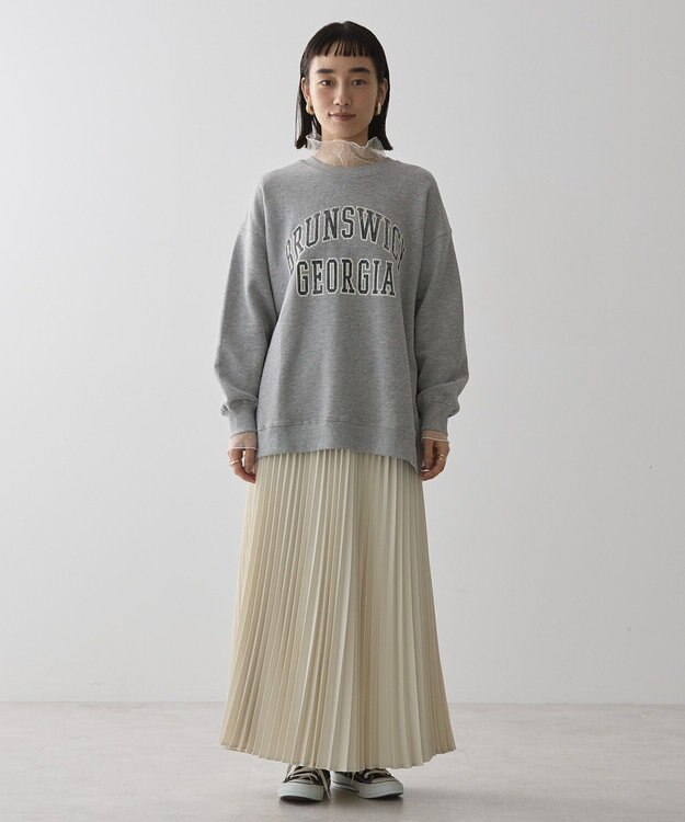 AMERICAN HOLIC サテンプリーツスカート Ivory