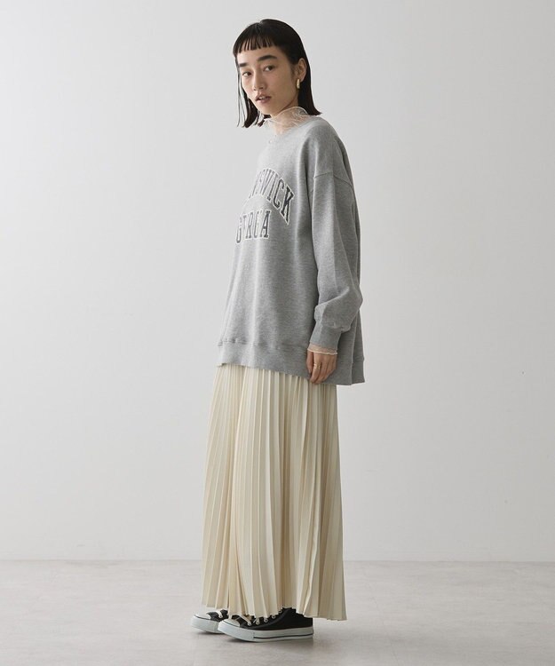 AMERICAN HOLIC サテンプリーツスカート Ivory