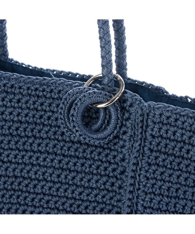 UNBILLION カシュカシュ cachecache / ベーシッククロッシェトート カゴバッグ ブルー