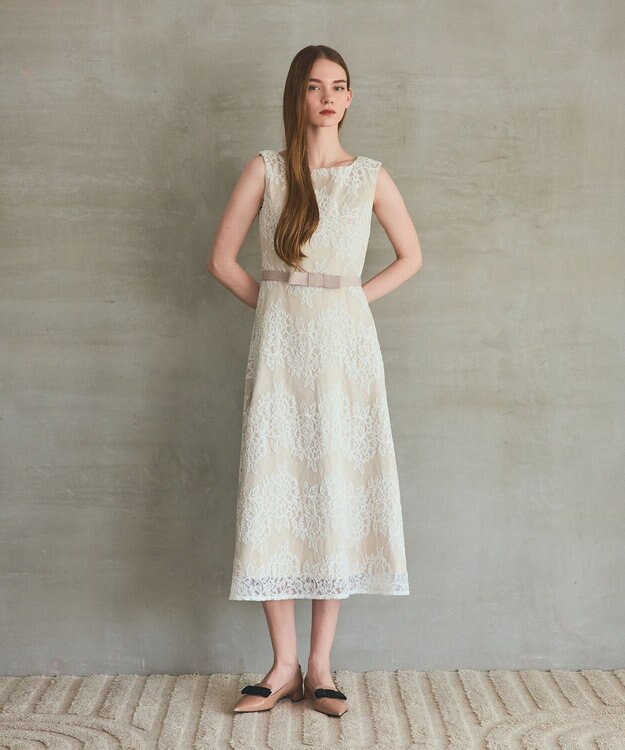 GRACE CONTINENTAL レースボーダードレス キナリ