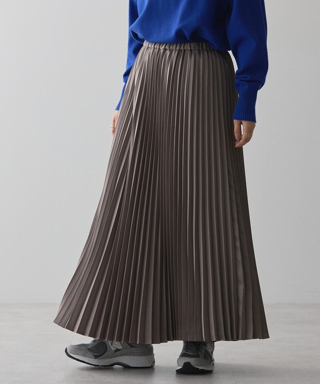 AMERICAN HOLIC サテンプリーツスカート Mocha